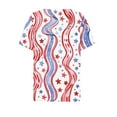 thumbnail image 5 of Patriotic T Shirts Womens 4Th of July Outfits Short Sleeve Henley V Neck Buttons Blouse American Flag Star Stripes Printed Funny Patriotic Graphic Tees Independence Day Dressy Clothes Summer Tops, 5 of 5
