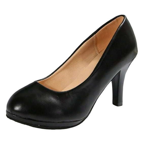 Guttear Women's Pointed Toe Platform High Heels Patent Leather Pumps Classic Elegant for All Occasions