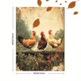 thumbnail image 3 of Qisvanset 12x16 Inch 2D Flat Framed Canvas Art, Vintage Chicken Country Hen Cottagecore Farmhouse Home Wall Decor, 3 of 5