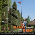 thumbnail image 2 of MAXLANDER Hedge Trimmer 18-Inch Cordless Pole Hedge Trimmer, 16-Feet Max Reach Hedge Trimmer with Extension Pole, Multi-Angle Adjustable, 2 x 2.0Ah Battery and Charger Included, 2 of 8
