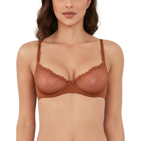 

Wingslove Women s Underwired Sexy 1/2 Cup Lace Bra See Through Bra