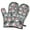 Gray Christmas Snowman, variant on Cute Oven Mitts,Light Blue Christmas Tree Pattern Oven Mitt 2-Pack Set,Kitchen Gloves for Oven,Heat Resistant Oven Mitts 7.7"x12"