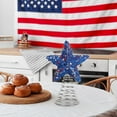 thumbnail image 3 of 4th of July Star Tree Topper – 10-Inch Patriotic Outdoor/Indoor Decor with Glitter, Red White Blue Christmas-Style Topper for Independence Day & Holiday Celebrations (Lightweight Durable Design), 3 of 7