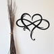 thumbnail image 5 of Adorno de hierro forjado Eternal Love, decoración de pared de metal, negro-L Rojo Verde, 5 of 5