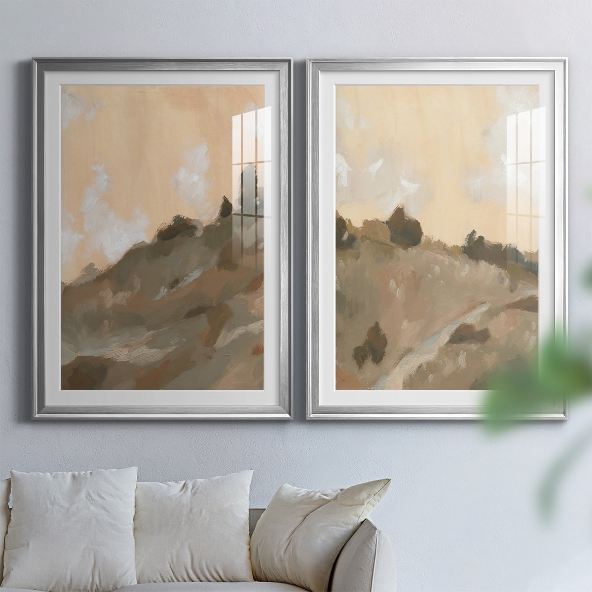 Wexford Home Hillside Walking Path III Premium Framed Print, 30.5" x 42.5" - Ready to Hang, Silver (Set of 2)