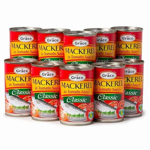 Grace Mackerel in Tomato Sauce (Classic Mackerel 5.5oz - 10 Pack)