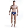 thumbnail image 2 of Aayomet Maillots de Bain pour Hommes avec Doublure de Compression Maillots de Bain de Printemps de Plage Caleçons Courts de Bain Triangulaires (Bleu, m), 2 of 5