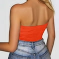 thumbnail image 5 of Tank Tops for Women,Fashion Strapless Tube Top Sleeveless Backless Bandeau Cropped Casual Comfortable Soft Basic Yoga Vest Tunic for Going Out,Camisole Tops for Women,Red,L, 5 of 5