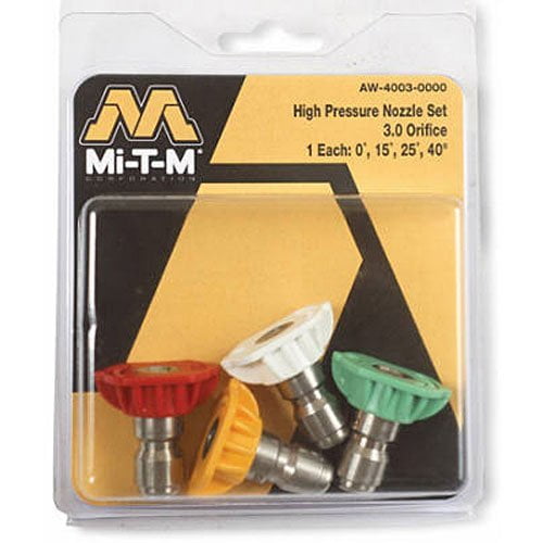Mi-T-M AW-4004-0000 4-Pack High-Pressure Washer Spray Nozzle - Quantity 1