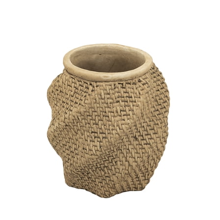 A&B Home Spiral and Woven Textured Cement Planter 8.3" x 8.3" x 8.7"