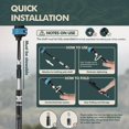 thumbnail image 2 of Hiking Sticks 2pc Trekking Poles Collapsible Lightweight Folding Adjustable Travel Walking With Eva Foam Grip For Men Women Blue, 2 of 7