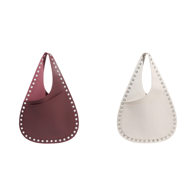 Mujeres PU Punk Backle Bag Sackle Assily Bols Diseñador (vino) Rojo