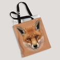 thumbnail image 2 of ABPHQTO Cute Fluffy Face Forest Fox Canvas Bag Reusable Tote Grocery Shopping Bags Tote Bag 14x16 inch, 2 of 2