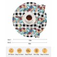 thumbnail image 6 of 15 Inch Round Placemats Set of 6, Summer Starfish Non Slip Heat Insulation PP Table Mats, Blue Conch Coral Ocean Vintage Plaid Washable Place Mats for Kitchen Dining Party Table Decor, 6 of 7