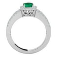 thumbnail image 3 of AoneJewelry Aone Jewelry 10K Solid White Gold Natural Diamond Ring with 2 Carat (I-J, I1-I2) Emerald Cut Emerald, 3 of 5