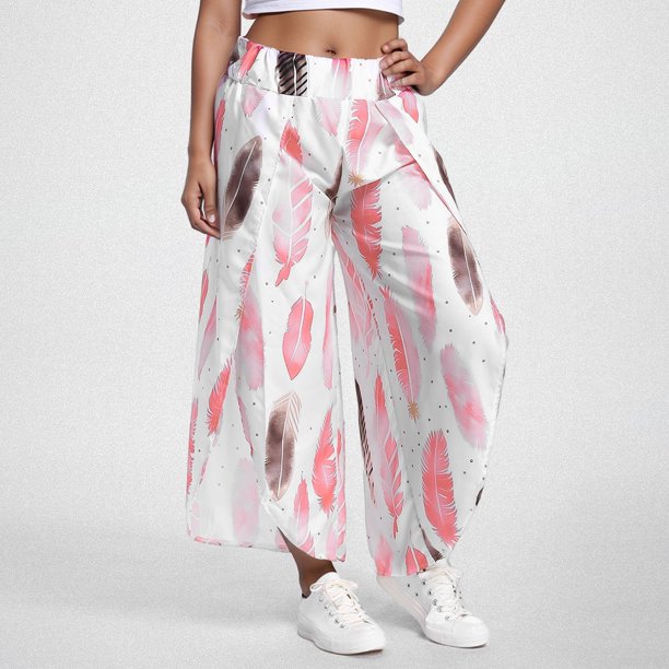 WILLBEST Pantalones Casuales para Mujer, Cómodos, con Cintura Elástica, Corte Holgado y Pierna Recta, Ideales para Uso Diario y Relajación. Grande