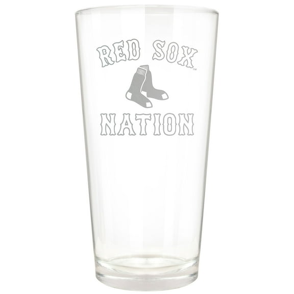 Boston Red Sox Etched 16oz. Rally Cry Pint Glass