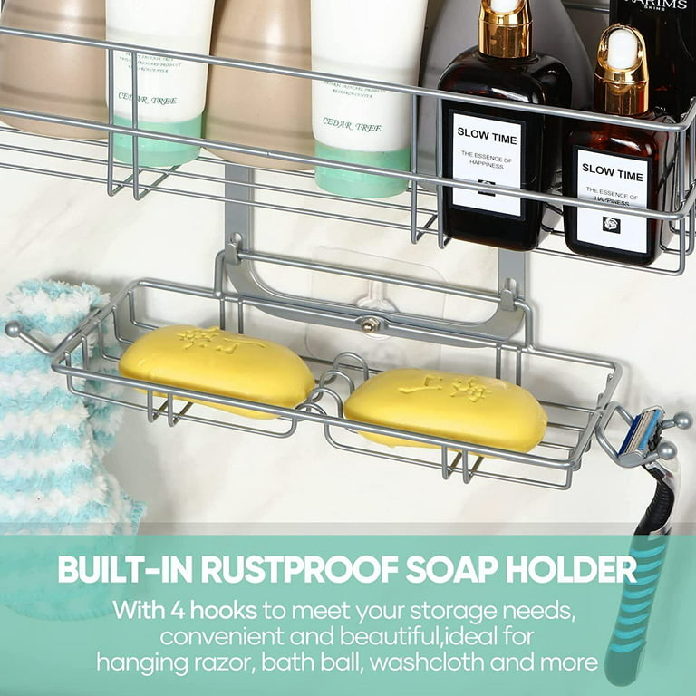 TOPCHASE Shower Caddy, Shower Organizer Adhesive, Shower Shelves 3