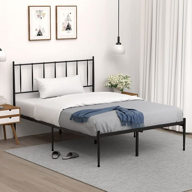 Full Size Metal Platform Bed Frame With, What Size Bed Frame For A Full Height
