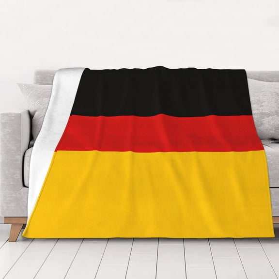 Throw Blanket German Flag Soft Cozy Fleece Flannel Blanket Home Decor for Couch Sofa Bed 50"x40"