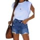 thumbnail image 3 of Pantalones cortos de mezclilla Onlypuff Casual Vintage para mujer Azul Marino XL, 3 of 4