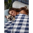 thumbnail image 3 of Navy Blue White Plaid Flat Sheet Only Twin Size, Soft Breathable Bed Top Sheets for Mattress, Farmhouse Checkered Buffalo Luxury Bedding Flat Sheets for Home Hotel Bedroom Bed Protection, 3 of 9