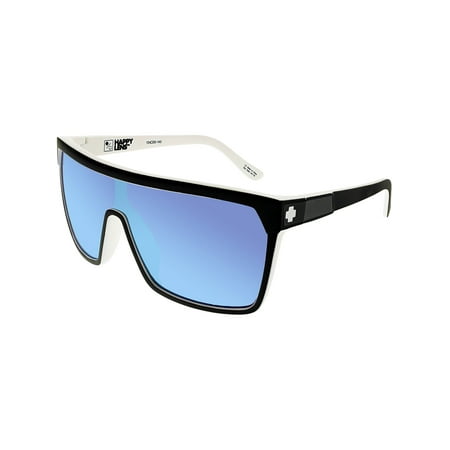 Spy Men's Flynn 670323209437 Black/White Shield Sunglasses