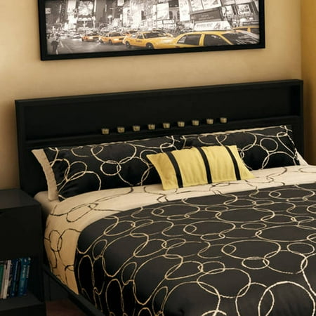 Holland Headboard Queen Pure Black - South Shore