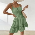 thumbnail image 5 of Rvasteizo Sundress Solid Round Neck Sleeveless Thin Sling Thin Breathable Summer Casual Wear, 5 of 5