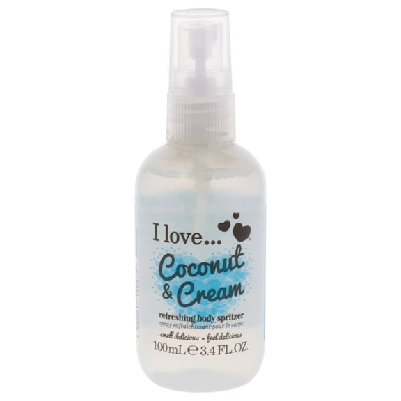 I Love Cosmetics Body Spritzer, Body Spray, Coconut and Cream, 3.4 oz