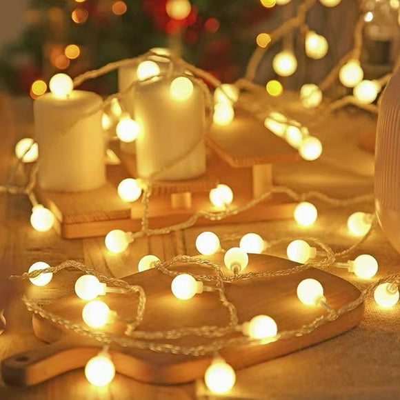 LED Globe String Lights LED Ball String Lights Indoor/Outdoor Decorative Light Battery Powered Christmas Starry Fairy String Lights For Bedroom Kids Room Dorm Garden Part Valentine decorations indoor