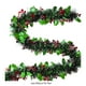 thumbnail image 3 of Adornos navideños, guirnaldas de oropel navideño con purpurina verde, adornos para árbol de Navidad con hojas y frutos rojos, adornos colgantes para fiestas, suministros de decoración para fiestas nav, 3 of 6