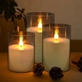thumbnail image 1 of Recargable Velas Led Sin Llama, Velas de Pilar Sin Llama con Control Remoto, 3pcs Velas Electricas para San Valentín, Navidad, Halloween, Cumpleaños, Hogar Festivales Decoración, 1 of 4