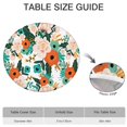 thumbnail image 5 of Floral Round Tablecloth with Elastic Edge, Fitted Water-Resistant Polyester Table Cover for Kitchen or Patio Use, Fits 44-52 Inch Tables, 5 of 5