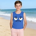thumbnail image 5 of LIBRCLO Kids Tank Tops for Boys Size 12 Years Round Neck Lightweight Quick Dry Undershirts Fashion Prints Soft Sleeveless T Shirts Blue, 5 of 6