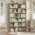 thumbnail image 5 of Homfa 6-Tier Tall Bookshelf Set of 2, 70.9-Inch Green Wooden Bookcases with Open Display Shelves, 5 of 11