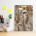 thumbnail image 5 of Acrylic Clipboards with Low Profile Clip, A4 Standard Size 9" x 12.5" File Holder for Writing Drawing, Clip Boards for Doctors Offices, Mushroom Brown Gifts, 5 of 7