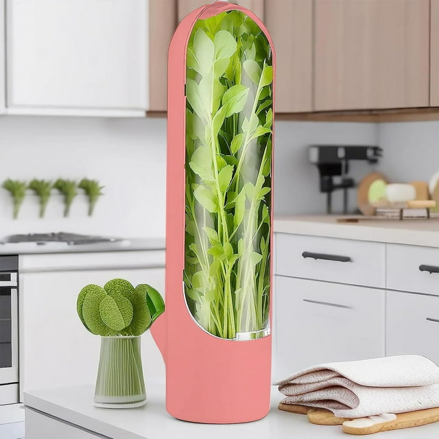 Solution de Rangement pour Capsules Fraîches pour Réfrigérateur pour la Conservation des Légumes, Incluant Coriandre, Persil, Asperges, Garde les Produits Frais et Savoureux