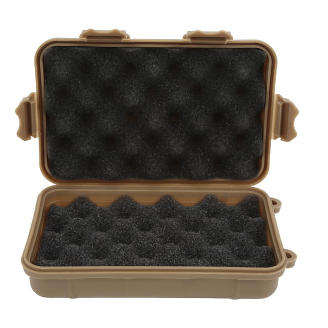 Boîte de Rangement de Survie Sauvage Haute Résistance Antichoc Étanche Portable Kits de Camping de Survie pour Extérieur Marron