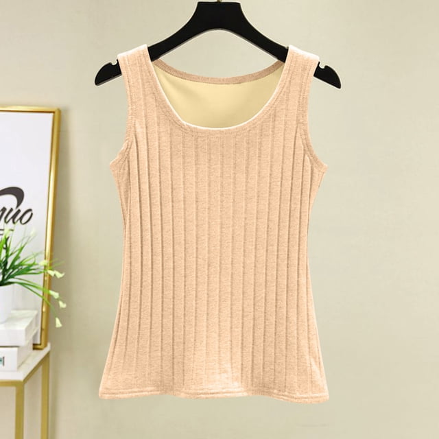 asjyhkr Camisoles d'Été pour Femmes Col Rond Sans Manches Décontractées Confortables Débardeurs T-Shirts Doux Extensibles