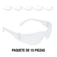 thumbnail image 2 of Lentes de Seguridad Infra Visión 3000 Mica Transparente de Alta Protección Antipolvo y Antirayaduras Uso Industrial para Trabajo, Taller y Construcción Pack de 15 Piezas, 2 of 4