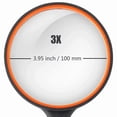 thumbnail image 2 of Magnifying Glass 3X Magnifier for Seniors & Kids, 100MM Large Magnifying Lens with Non-Slip Soft Rubber Handle for Reading, Inspection, Coins, Insects, Maps, Crossword Puzzles, 2 of 7