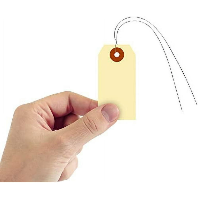 Plastic Tags - 6 1/4 x 3 1/8, Black, Pre-wired