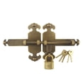 thumbnail image 1 of ZheElen Lotus Brass Latch Vintage Garden Gate Security For picture patterns, Entryway Brass Door Latch With Lotus, 1 of 6