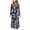 Blue, variant on Brilliant Dresses for Women Plus Size Elegant Women Fall CrewNeck Floral Printed Slim Long Sleeves Ankle-length Dress Long Maxi Dresses New Arrivals Blue M