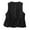 Black, variant on TSADFHJI Womens Workout Tops Cotton Vest Jacket Women's New Loose Fitting and Age Reducing Round Neck Ruffled Edge Design Sense Top M White
