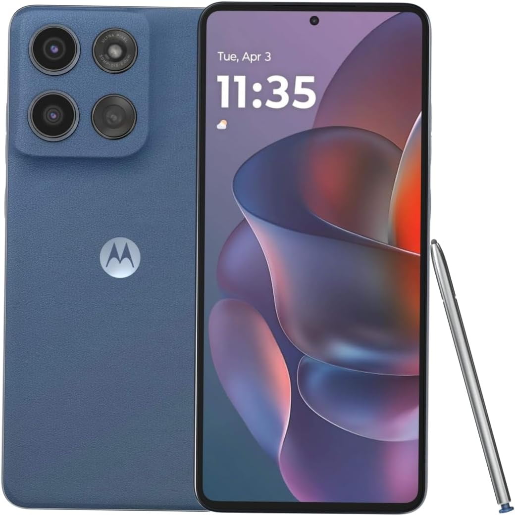 Restored Motorola moto g stylus 2025 128GB - Boost Mobile - Pantone Gibraltar Sea (Refurbished)