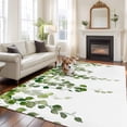 thumbnail image 2 of Non-Slip Rug Pad Rugs Green Eucalyptus Leaves on White Rectangle Area Rugs 5x7Ft Soft Carpet Pads for Living Room Kids Room, Watercolor Fallen Leaf, 2 of 9