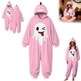 thumbnail image 4 of Matching Family Halloween, Pumpkin Jack O Hooded Costumes Adult Plush Halloween Pajama|Polar Fleece Jack-O Costume Y2k Trendy Funny Streetwear Fall Winter Warmth Jumpsuit Vacation Loungewear, XXXL, 4 of 7
