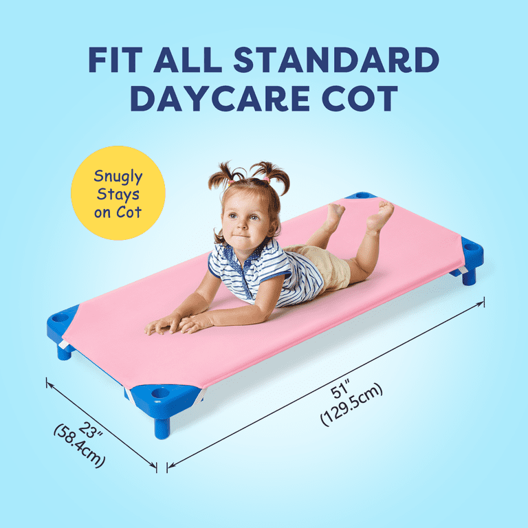 Toddler 12 Pcs Daycare Cot Sheets For Sleeping Bulk 48 X 24 Inch ...
